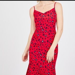 Ava Leopard Midi Slip Dress